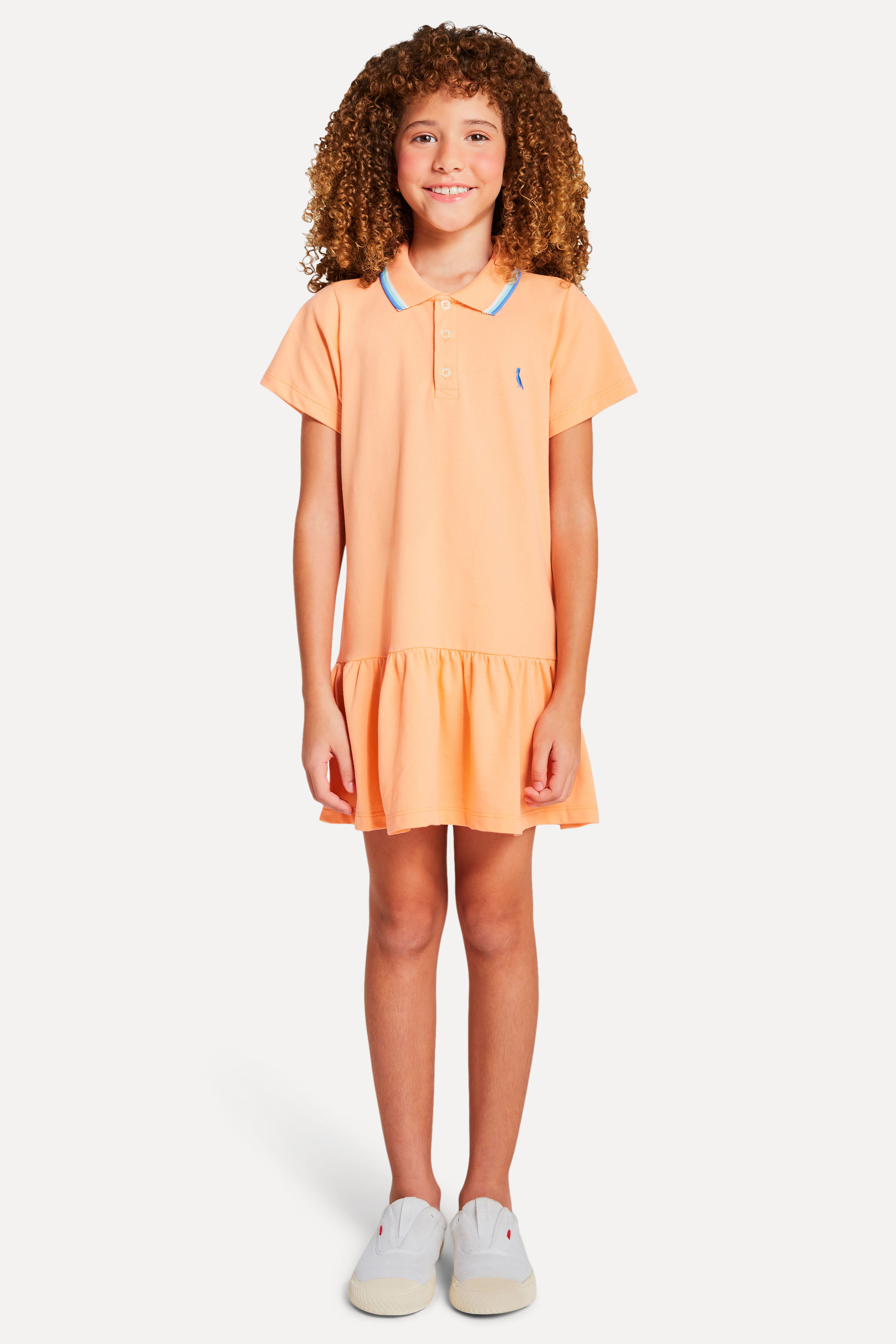 Vestido store polo menina