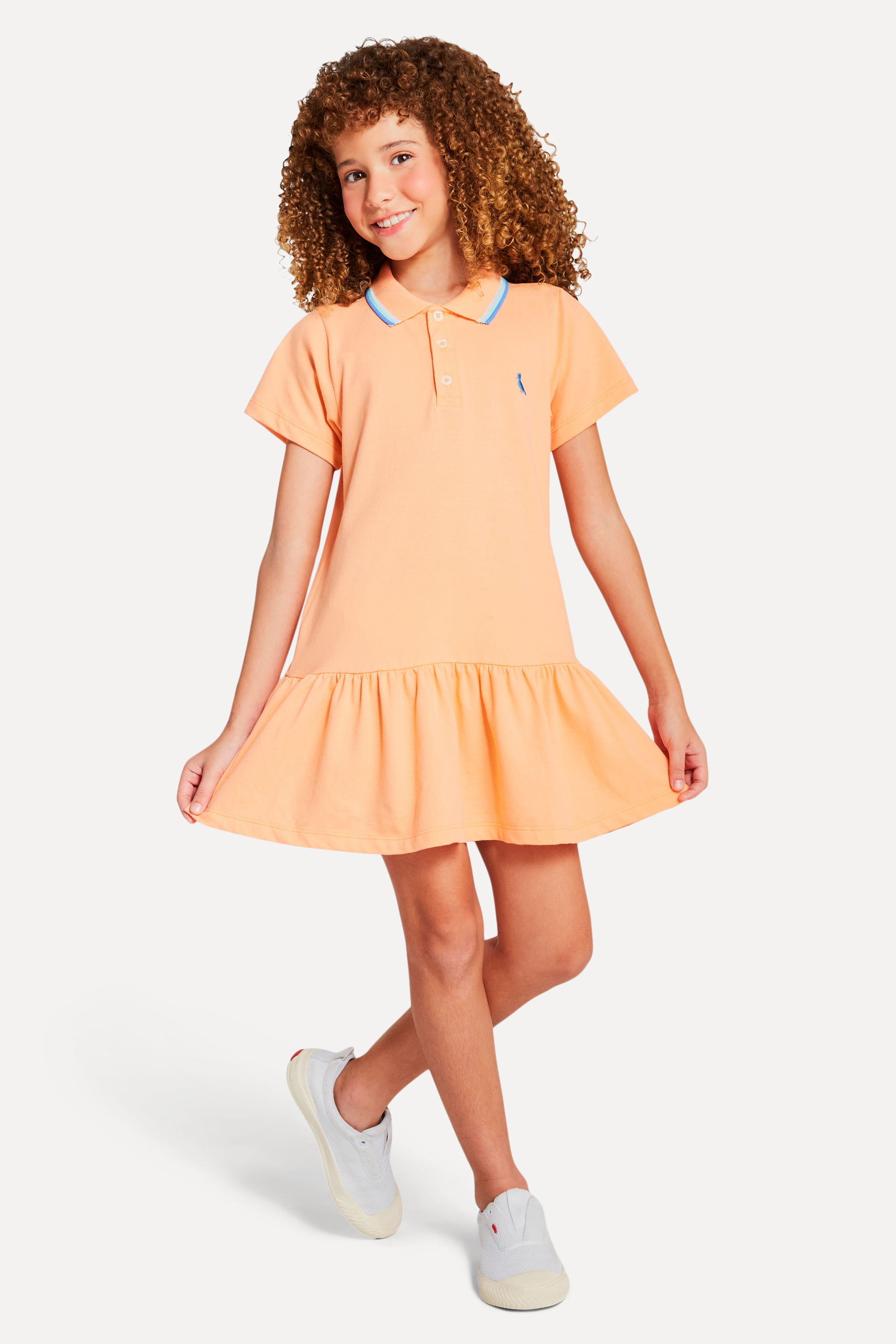 Vestido store polo menina