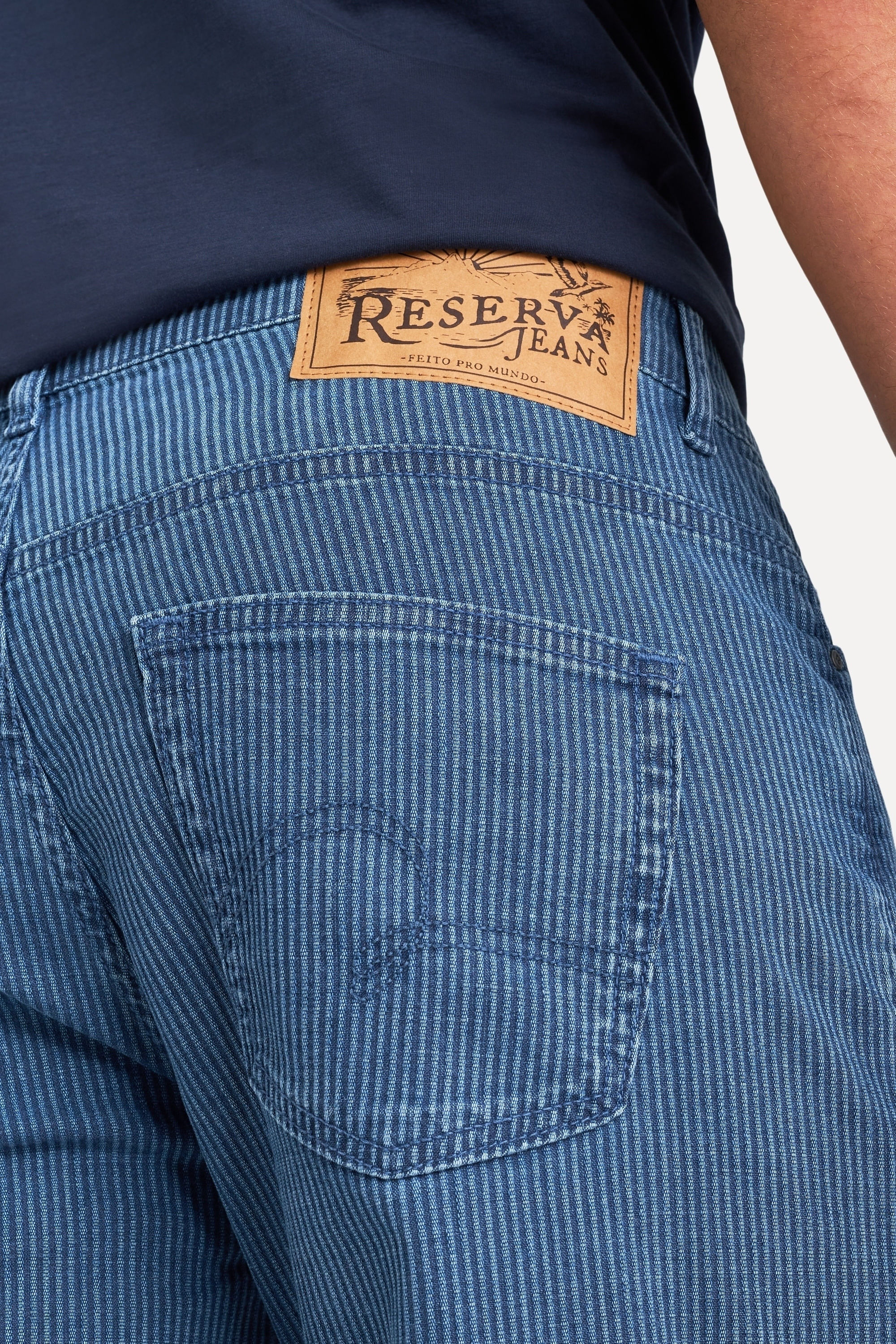 Calca Jeans Slim Cotele Denim Moda Masculina Reserva