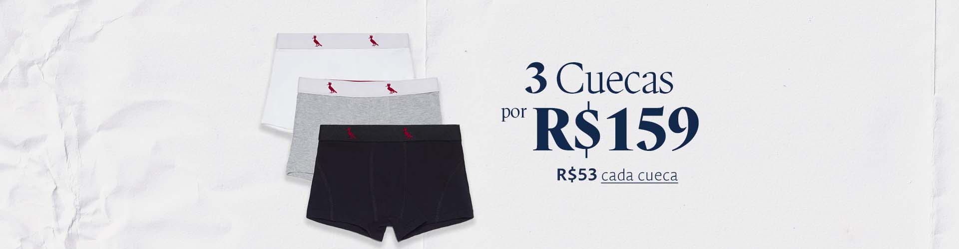 3 cuecas por 159