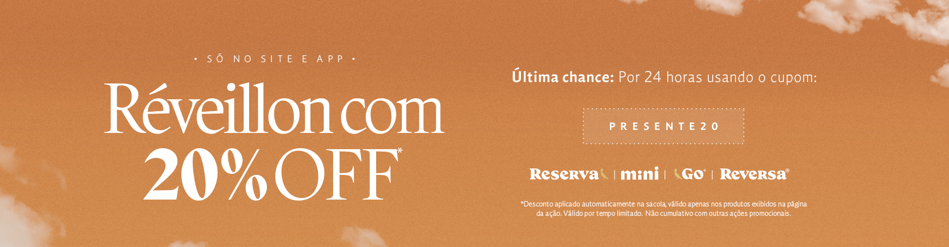 20% de desconto por 24horas